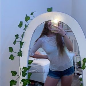 white lace long sleeve t-shirt